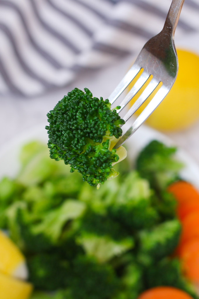 Steaming broccoli in a microwave is faster and easier than other methods. I’ve always had steamed broccoli this way, made in the microwave.  It’s bursting with flavor with bright green color. 