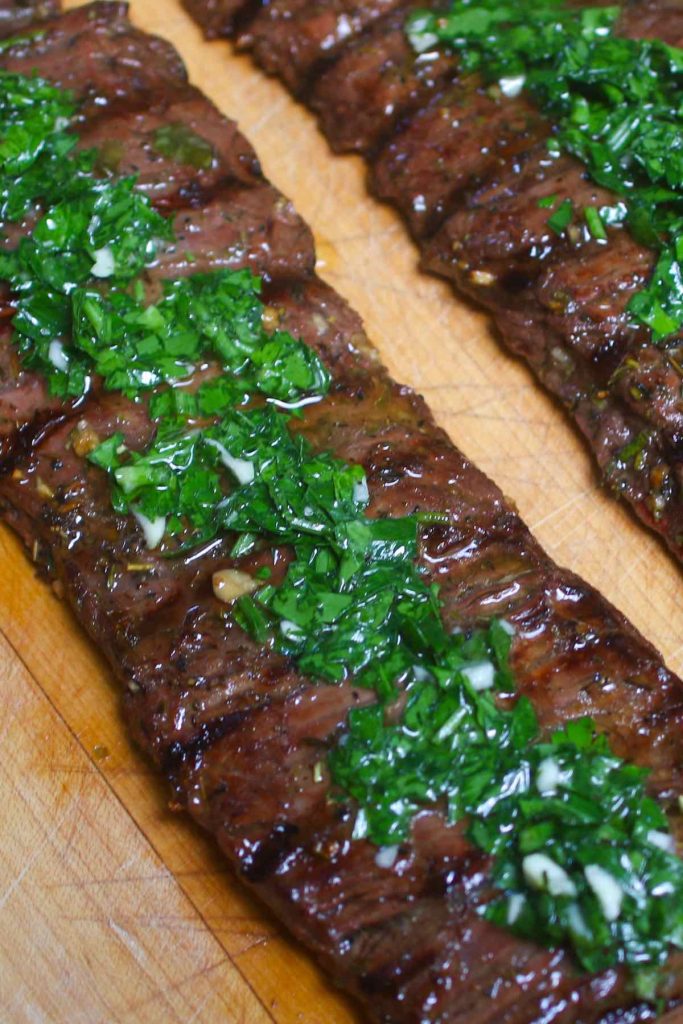 Sous Vide is the best way to cook lean and tough skirt steak. The steak is precisely cooked to the temperature you set with your desired doneness! This Sous Vide Skirt Steak is super tender, flavorful and evenly cooked edge to edge.