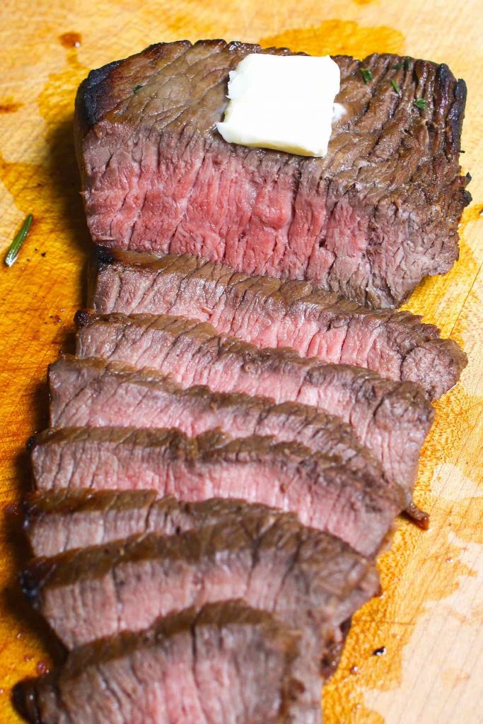 Sous Vide London Broil is the best way to cook the lean but budget-friendly top round steak, turning it to a tender and flavorful dinner! Marinated with balsamic and honey based sauce, and sous vide cooked to juicy perfection by controlling the temperature precisely, then finished in the skillet for a beautiful brown crust! #SousVideLondonBroil #SousVideTopRound