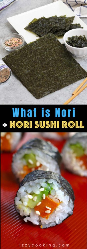 Nori is the Japanese word for dried edible seaweed, which usually comes in thin, paper-like sheets. It’s a popular ingredient in Japanese and Korean cuisine to wrap rolls of sushi or onigiri. #Nori #SushiSeaweed #SeaweedSheet