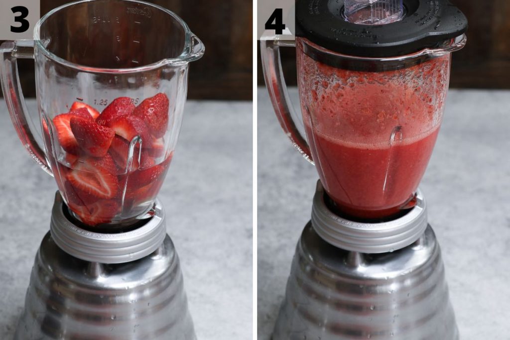 Strawberry acai refresher: step 3 and 4 photos.