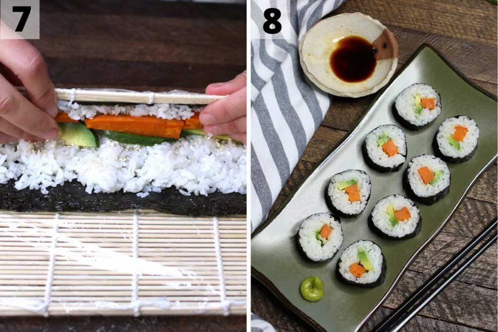 Sweet Potato Sushi Roll recipe: step 7 and 8 photos.