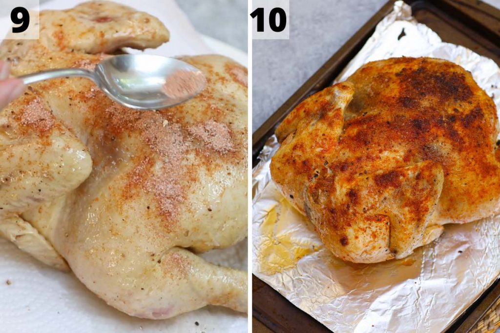 Receta de pollo entero al vacío: fotos del paso 9 y 10.