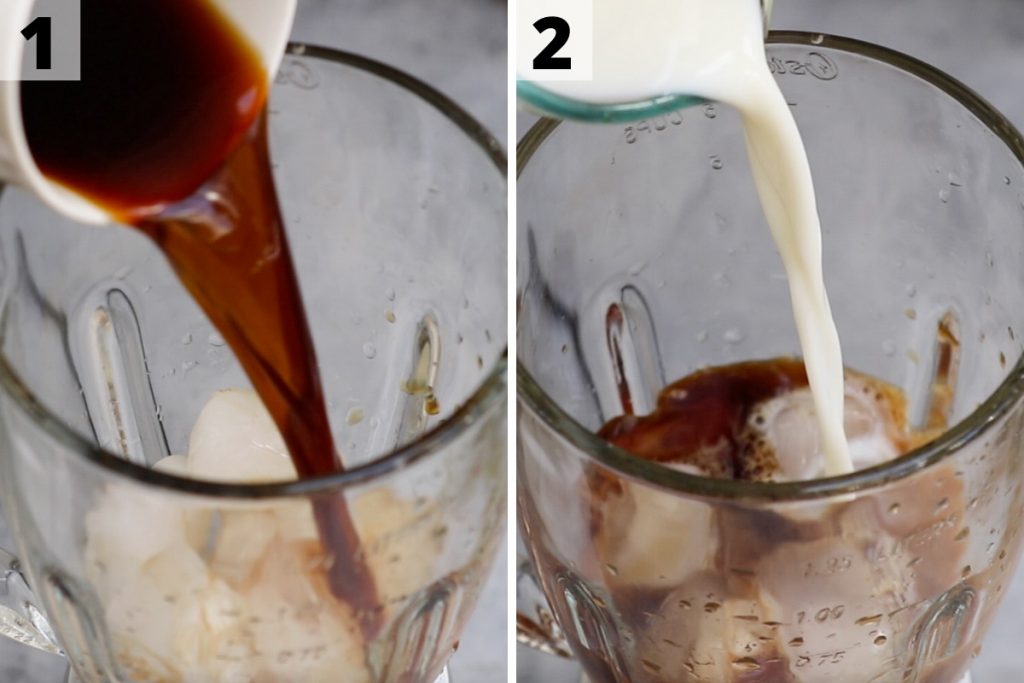 Caramel Frappuccino recipe: step 1 and 2 photos.