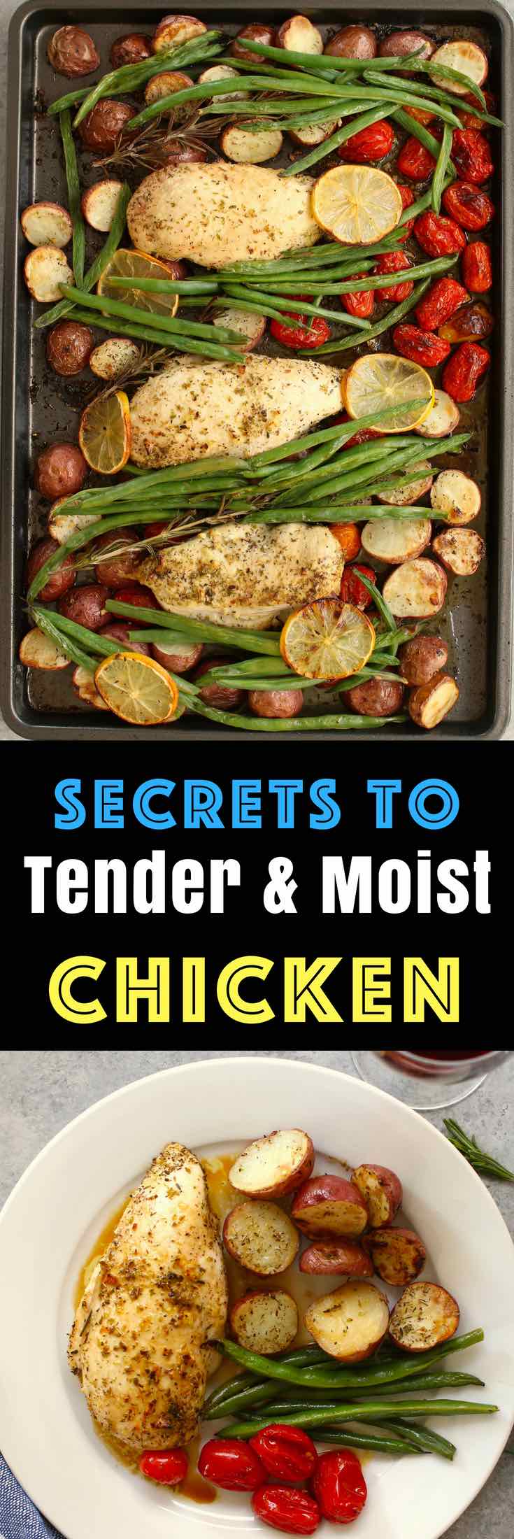 Baked Chicken Breasts with Vegetables are so flavorful and particularly low-fat compared to dark meat chicken. I am sharing with you all the secrets to yield the most delicious, tender and juicy chicken breast.