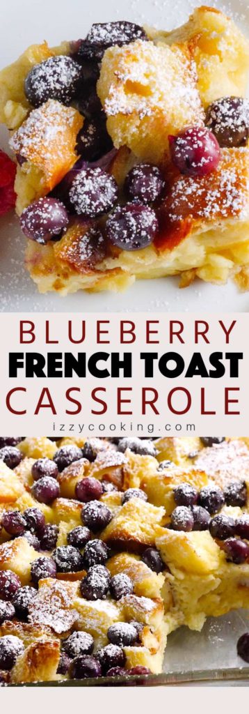 Blueberry French toast casserole is a classic dessert that is easy to make with a few simple ingredients. Just throw everything into a dish and the oven will do its magic!