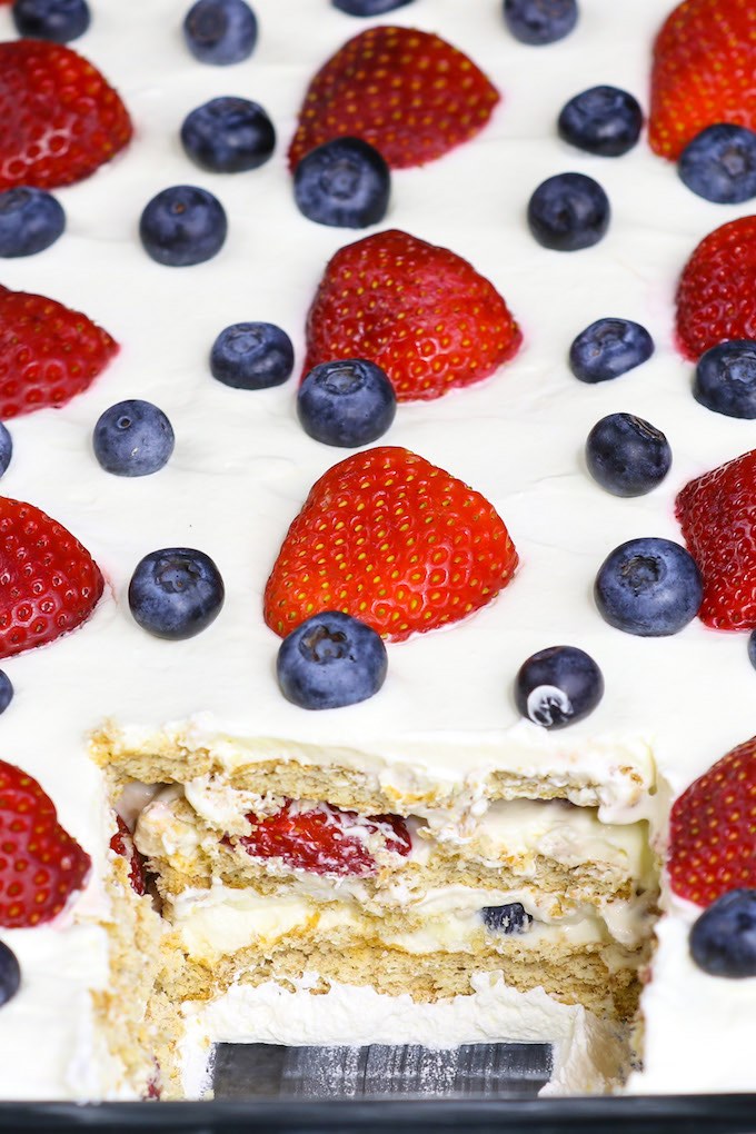 This no-bake strawberry dessert recipe is easy to make, and never fails as there is no mixer or baking involved. 
