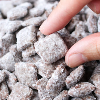 Puppy Chow is a simple and easy snack full of crunchy Chex cereal and packed with extra chocolate and peanut butter flavor!