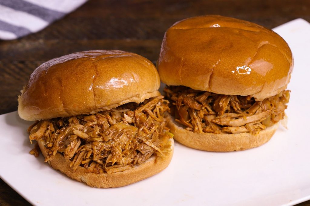 Shredded Pork Shoulder served on sandwiches