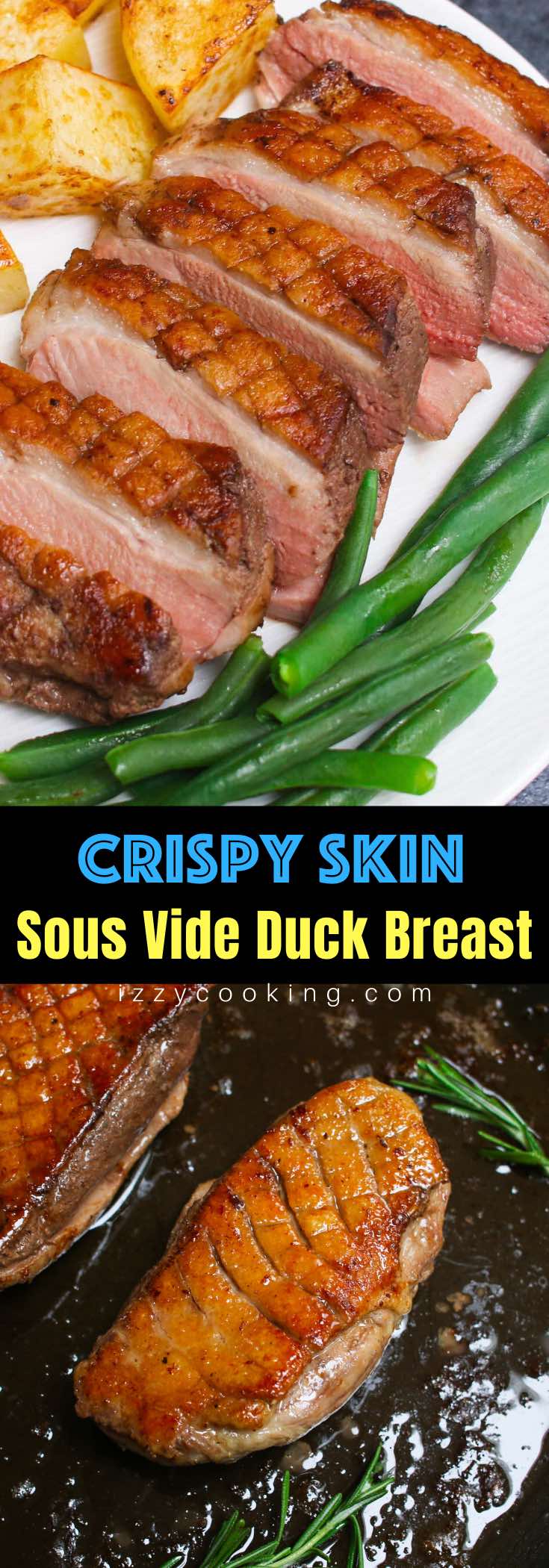 These Sous Vide Duck Breasts have crispy skin on the outside and deeply rich and tender meat on the inside. Sous vide method will have you cooking like a pro, making the restaurant-quality duck breasts at your own home! #SousVideDuckBreast #DuckBreastRecipe