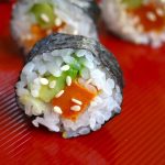 Sweet Potato Sushi Rolls are filled with roasted sweet potatoes and creamy avocado, then rolled in nori seaweed sheet! It’s a kid-friendly vegan recipe that’s easy to make at home. I’ll share with you my secret to making the best sweet potato sushi rolls, with step by step photos!