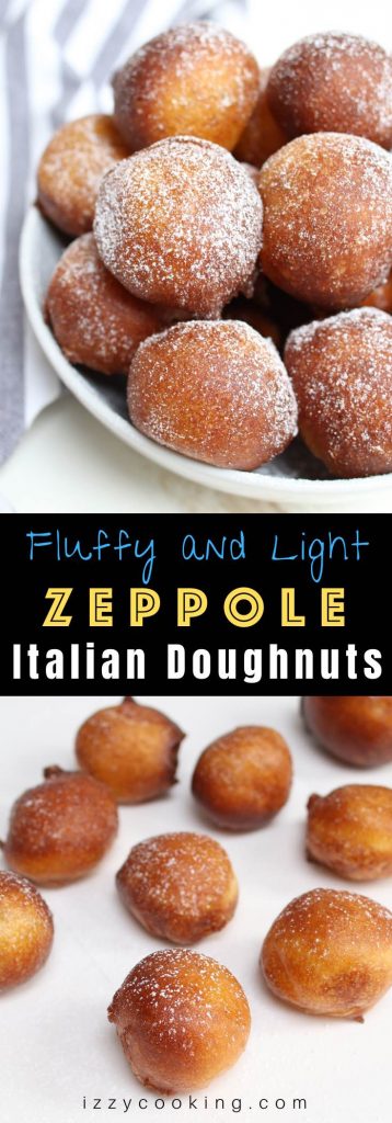 Grandma’s Zeppole Italian doughnuts are the easiest way to satisfy your donut cravings – light and fluffy on the inside and crispy on the onside. This zeppole recipe is so easy to make with a few simple ingredients. No finicky yeast required! #Zeppole #ItalianDoughnuts #Zeppoles #ZeppoleRecipe