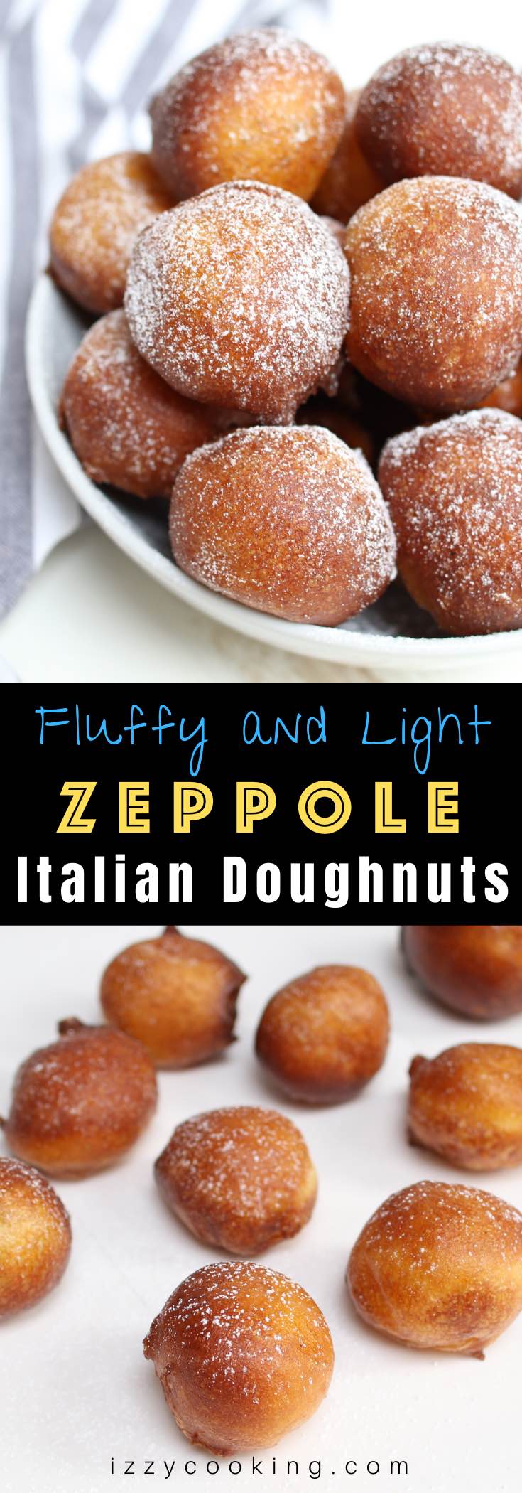 Grandma’s Zeppole Italian Doughnuts {So Fluffy & Light!}
