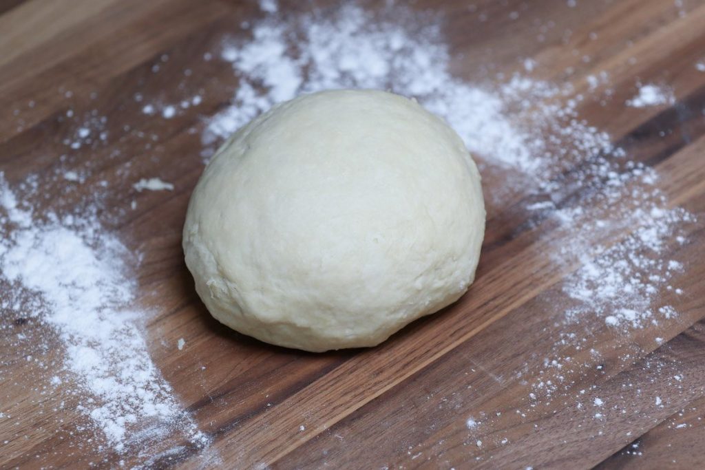 Making the tortilla dough.