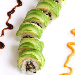 This Caterpillar Roll recipe is made with delicious unagi and crunchy cucumber rolled in seaweed sheet and sushi rice, with an avocado topping. You can customize the roll with other delicious fillings. It’s so easy to make and I’ll share with you the secrets on how to make an avocado wrapper!