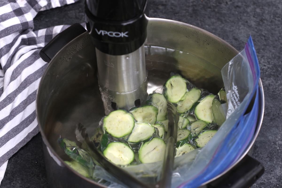 Sous Vide Zucchini with Parmesan