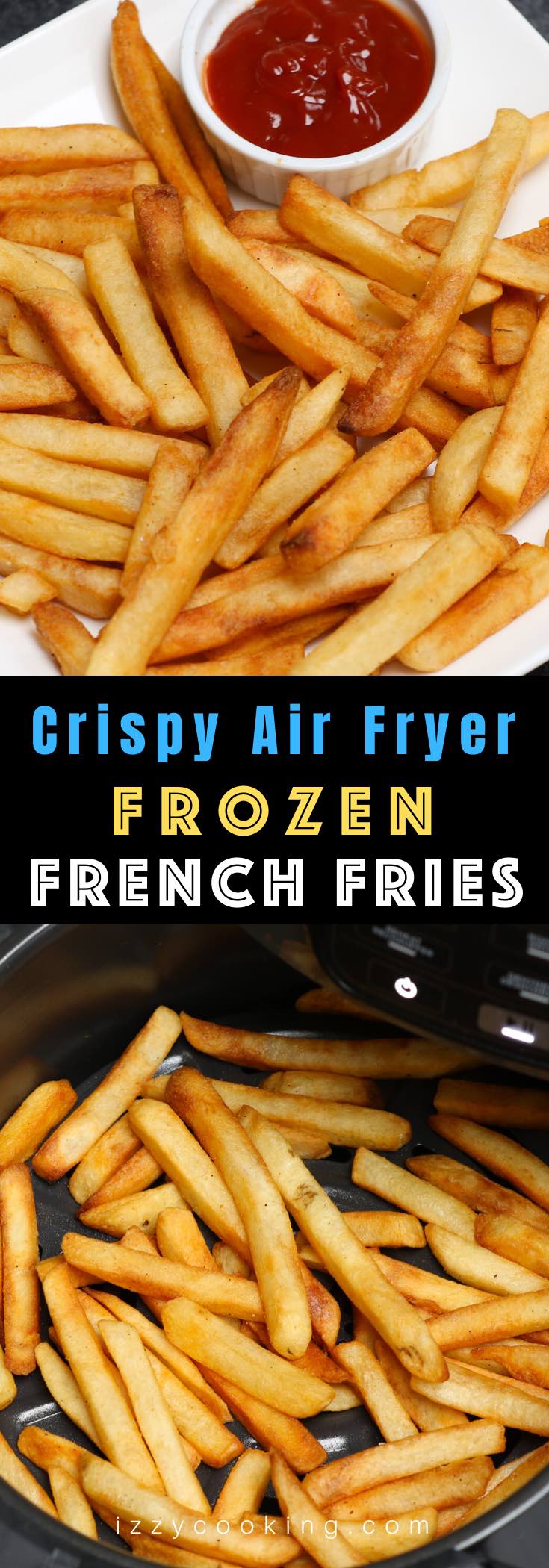 Crispy Air Fryer Frozen French Fries {Without Oil}
