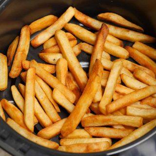 This is the BEST way to cook frozen French fries in the Air Fryer! It’s so perfectly golden and crisp on the outside and fluffy and tender inside. Dip into your favorite sauce and the result is always amazing!