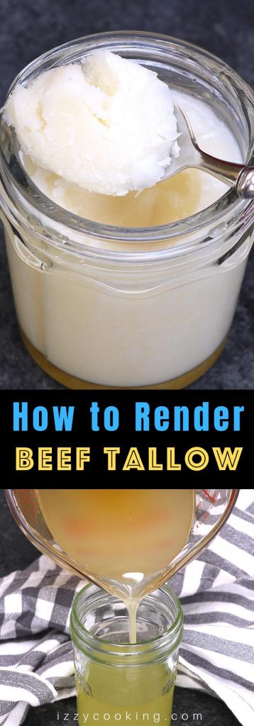 Tallow is semi-soft beef fat that’s great for high heat frying as it remains very stable under hot temperature and imparts a good flavor. It’s also used in artisan soap and candle making. In this post, you will learn the benefits of beef tallows, how to render tallow, and its substitute.  #Tallow #BeefTallow #WhatIsTallow