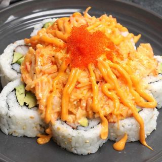 The Volcano Roll is highly addictive and will definitely blow your mind! It’s made with seafood, avocado, and cucumber rolled in seaweed sheet and sushi rice, with an incredibly delicious spicy lava topping. This recipe is easy to make and I’ll share with you the secrets on how to make a mouth-watering crab salad lava topping! #VolcanoRoll #VolcanoRollSushi