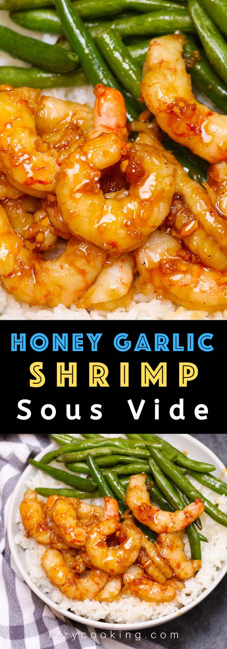 Sous Vide Shrimp Recipe makes the most tender and juicy shrimp that’s impossible to achieve with traditional methods. Ready in 20 minutes, this healthy dinner is so flavorful and lip-smacking delicious with the addictive honey garlic sauce. No more overcooked and chewy shrimp again. You can cook the shrimp from fresh or frozen! #SousVideShrimp