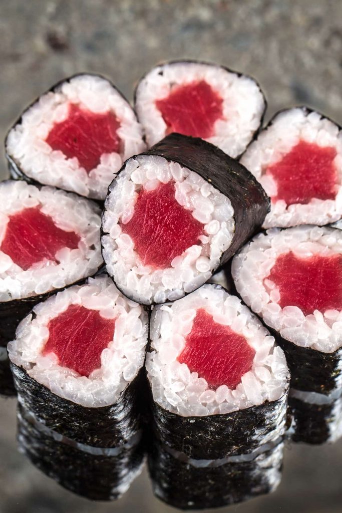 Tekkamaki Tuna Rolls are made with sashimi grade tuna rolled in vinegared sushi rice and nori seaweed sheet. Homemade Tekka Maki is so much cheaper than the restaurant.#TekkaMaki #TunaRoll