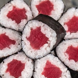 Tekkamaki Tuna Rolls are made with sashimi grade tuna rolled in vinegared sushi rice and nori seaweed sheet. Homemade Tekka Maki is so much cheaper than the restaurant.