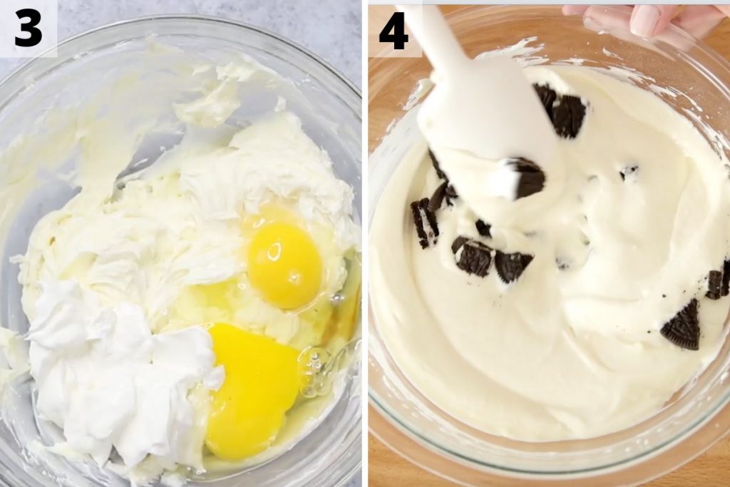 Oreo Cheesecake Bites recipe: step 3 and 4 photos.