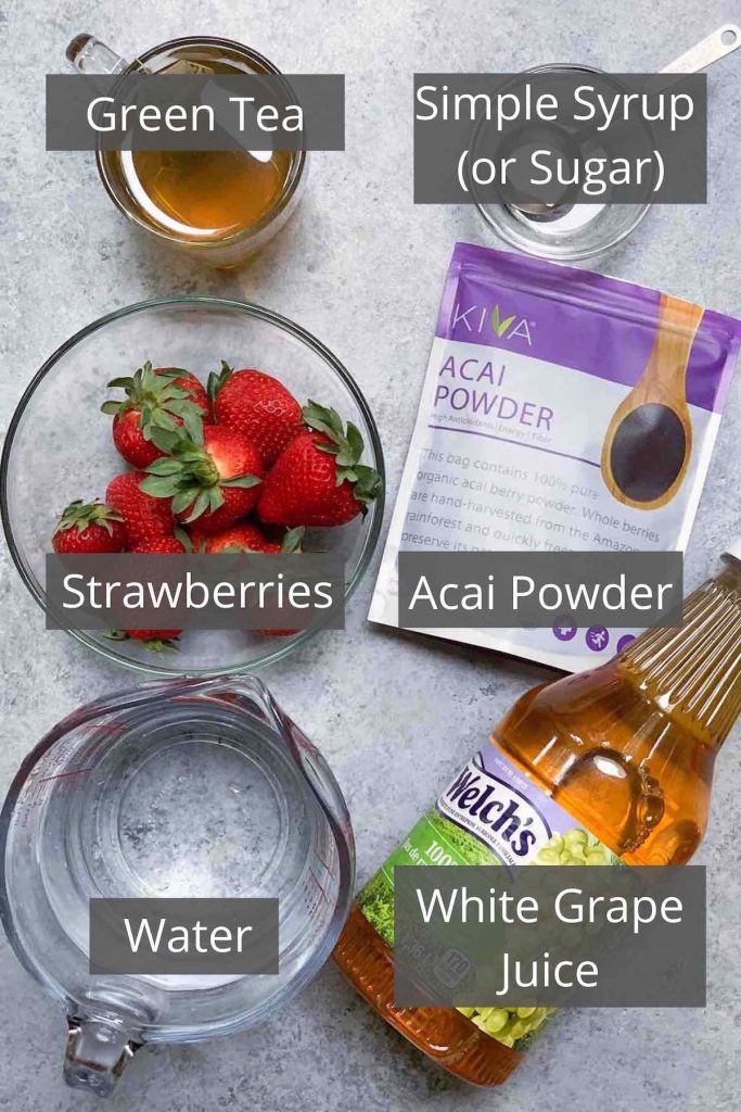 strawberry acai refresher recipe card