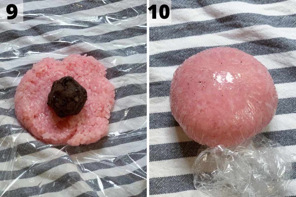 Sakura mochi recipe: step 9 and 10 photos.