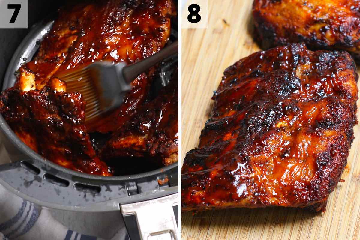 30 Minutes Tender Air Fryer BBQ Ribs (How to Cook Baby Back Ribs in Air