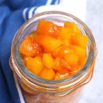 Sweet and delicious peach compote made with fresh peaches, perfect with French toast, cakes, pancakes, waffles, and ice cream.