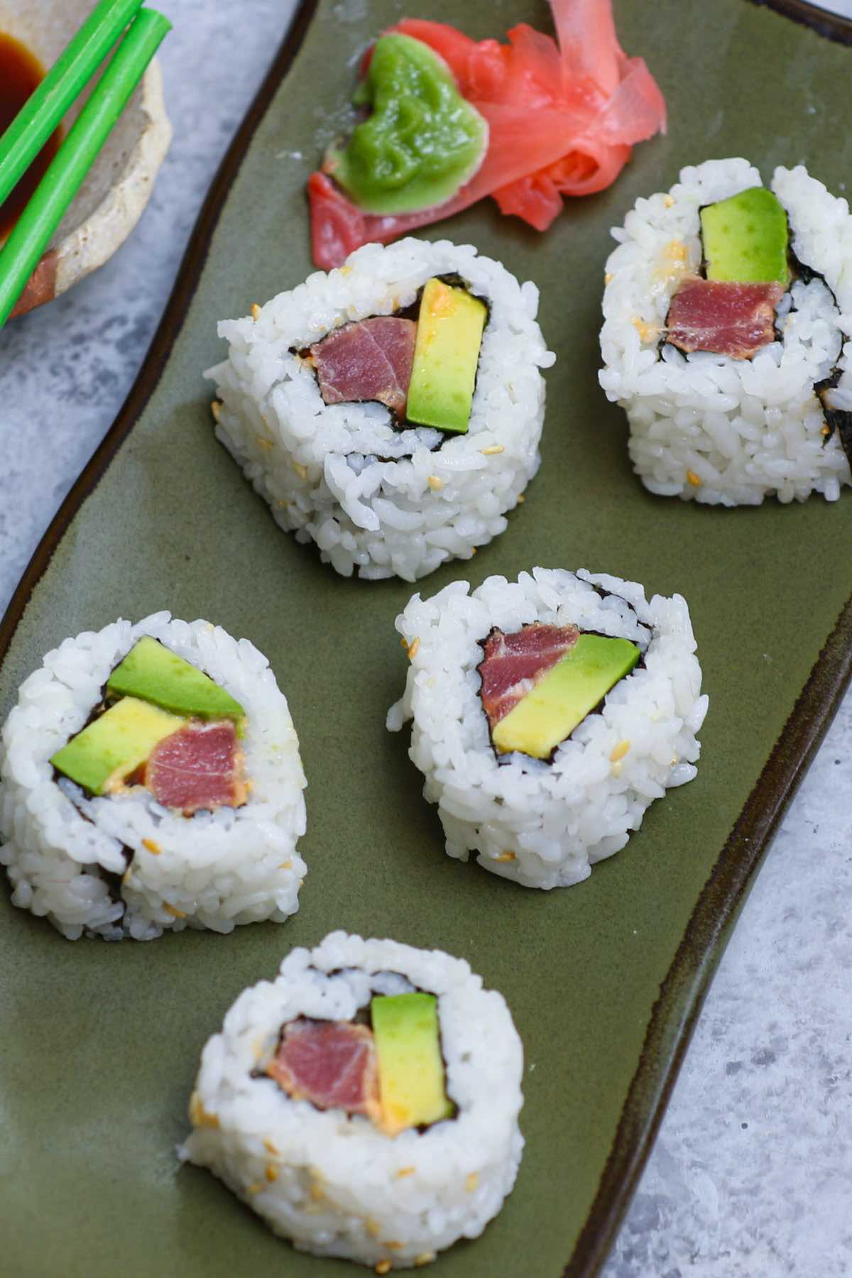 Spicy Tuna Roll (How to Make Tuna Sushi at Home)