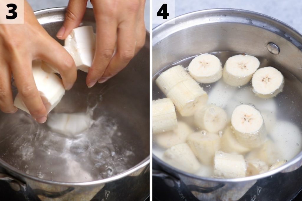 Fufu recipe: step 3 and 4 photos.