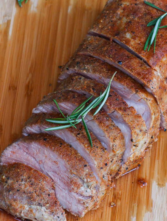 This Sous Vide Pork Loin is hands down the BEST way to cook pork loin roast, turning it to a perfectly tender and juicy dinner. The recipe is so easy – simply season, sous vide, and sear, for the most delicious and flavorful pork loin! Guaranteed results EVERY TIME! #SousVidePorkLoin #SousVidePorkLoinRoast