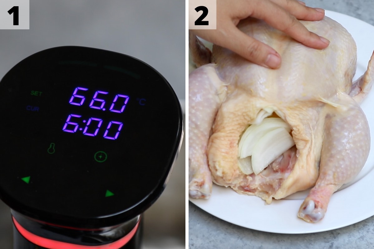 Sous Vide Whole Chicken recipe: step 1 and 2 photos.