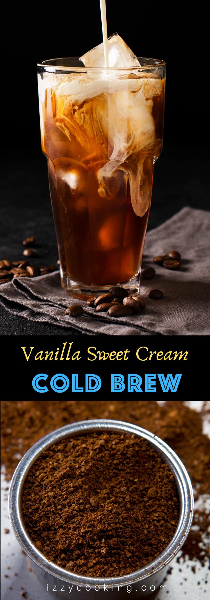 No fancy gear needed to make this Starbucks Copycat Vanilla Sweet Cream Cold Brew at home! Made with a few simple ingredients, it’s sweet, creamy, and full of iced coffee flavor. I’ll show you the correct cold brew coffee ratios and how to make the perfect vanilla sweet cream! At the fraction of the price, it’s so easy to make and you can now enjoy it regularly!