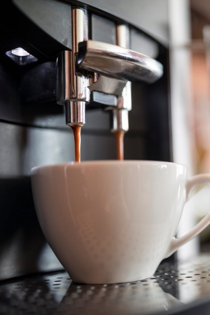 Photo showing making the coffee.