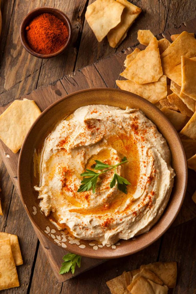 Hummus is a delicious Middle Eastern chickpea spread. Things immediately coming to mind are crackers and pita bread to eat with hummus. In fact, there are so many foods that you can dip in hummus as well as other ways to use hummus!