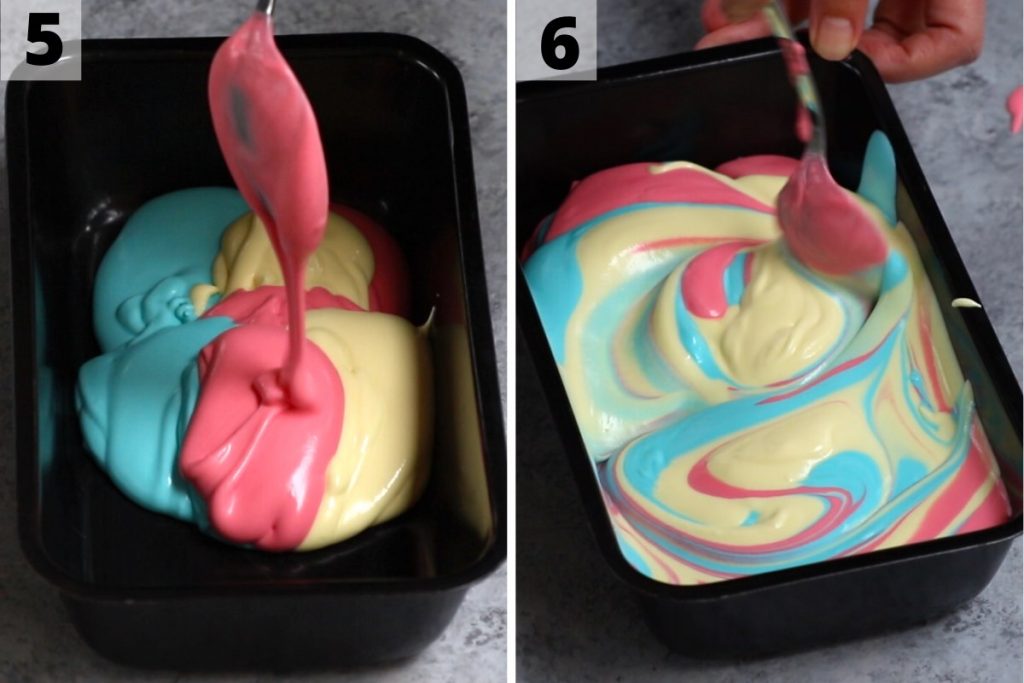 Superman Ice Cream recipe: step 5 and 6.