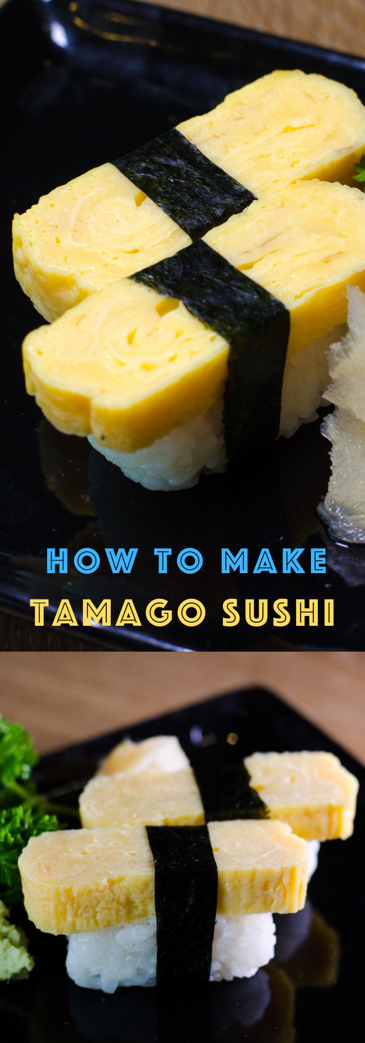 Tamago Sushi is sweet and savory, with a light, fluffy texture. It’s made with Japanese rolled omelet (Tamagoyaki) and seasoned sushi rice. This classic egg sushi is a favorite for adults and children alike and is usually served with Japanese breakfasts or as a side dish in a bento box. Tamagoyaki is also delicious when served on top of sushi rice. 