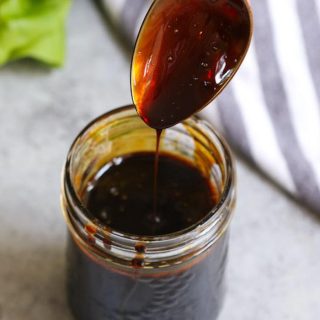 This homemade Unagi Sauce or Eel Sauce is sticky, sweet, savory, and flavorful! Popular in Japanese cuisine, it’s traditionally used on grilled eel (unagi), barbeque dishes and sushi rolls. Unagi sauce is made by simmering 4 simple ingredients to a sugary, salty reduction that’s perfect atop your favorite dish.