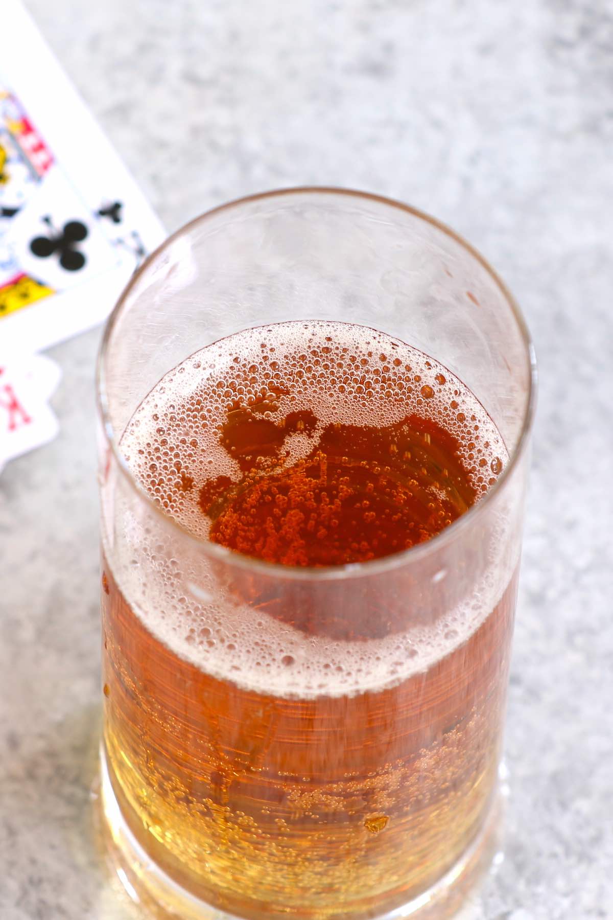 Viva Las Vegas Bomb! This electrifying cocktail is made from Royal Flush Shot and Red Bull energy drink. You can make this perfect party drink at home and impress friends and family with your bartending skills. 