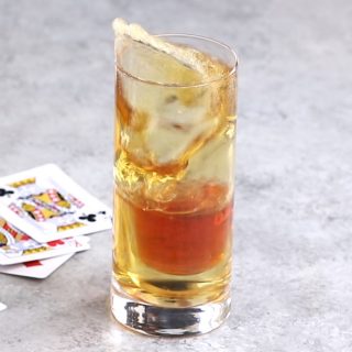 Viva Las Vegas Bomb! This electrifying cocktail is made from Royal Flush Shot and Red Bull energy drink. You can make this perfect party drink at home and impress friends and family with your bartending skills.