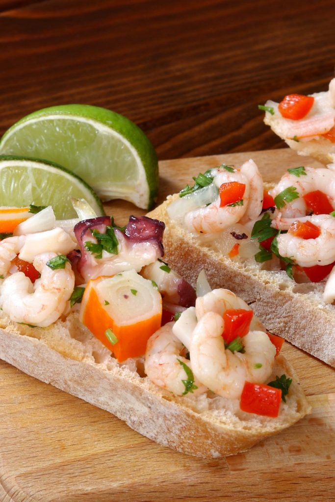 Crab and shrimp ceviche