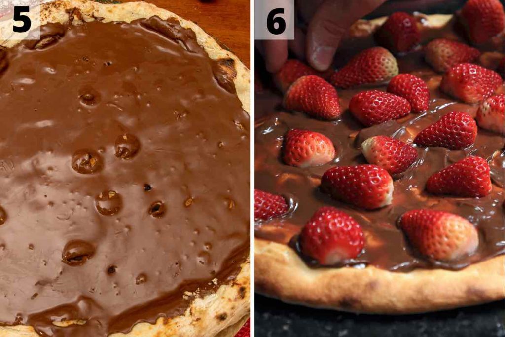 Nutella Pizza recipe: step 5 and 6 photos.