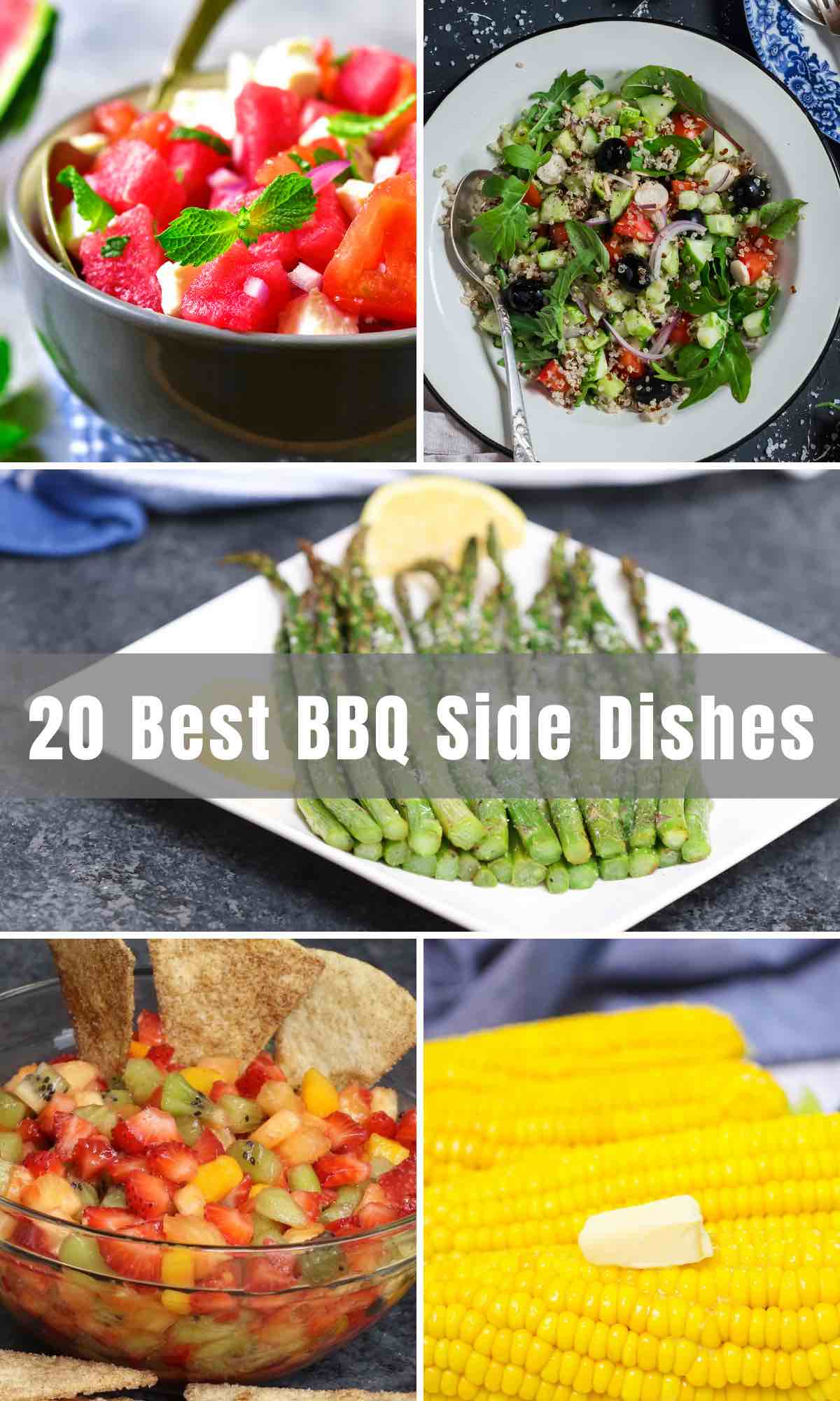 As important as what goes on your grill at a summer backyard cookout, BBQ Side Dishes may even top that. From corn on the cob, to coleslaw to mashed potatoes, we’ve collected some easy and the best barbeque sides to serve a crowd at a potluck party or make your backyard menu pop. With kids favorites too!