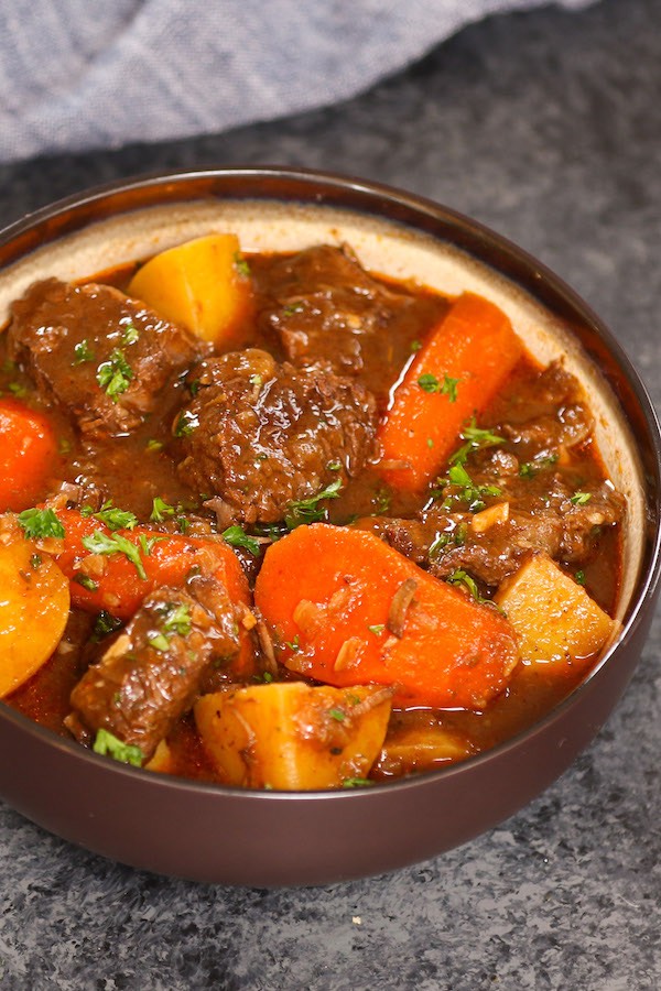 Leftover beef stew