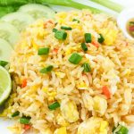 This Japanese restaurant-style Benihana Fried Rice is loaded with delicious veggies and scrambled eggs. It’s actually quite simple to make this copycat recipe at home. Plus, you can easily customize this dish by adding chicken, shrimp or steak.