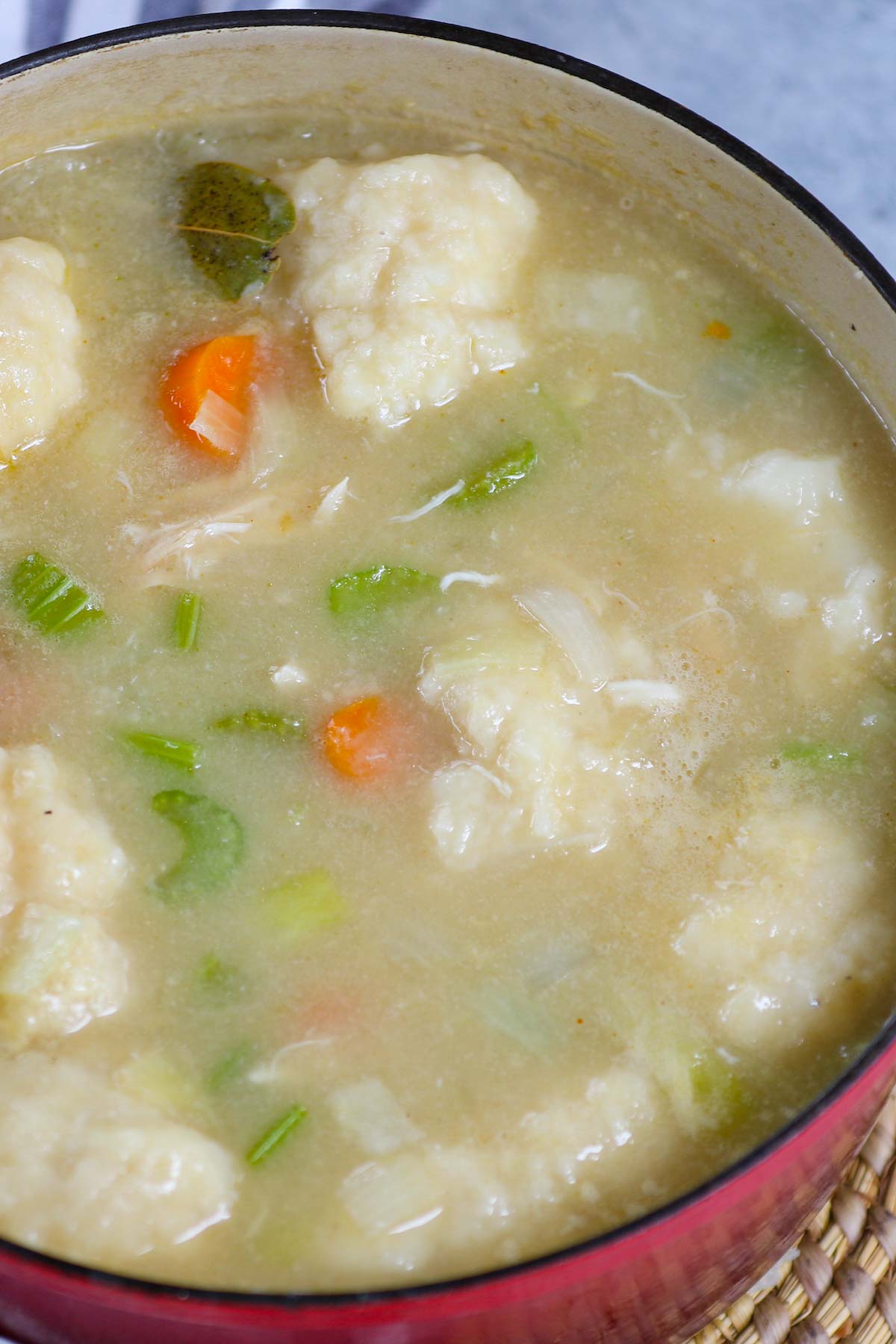 There’s nothing quite as comforting as a warm, savory bowl of homemade Bisquick Chicken and Dumplings. Made with Original Bisquick mix, these hearty Bisquick Dumplings are super easy to make in a Dutch oven or slow cooker. You can boil the chicken from scratch or use rotisserie chicken for a quick dinner recipe. 